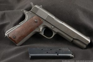 WWII Colt Frame Remington Rand Slide US M1911A1 .45 ACP Pistol, 1944 C&R