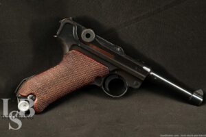 WWII German Mauser 42 P.08 Luger 9mm Parabellum Semi-Auto Pistol, 1940 C&R