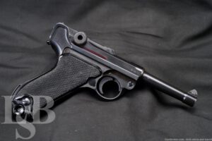 WWII German Mauser byf-42 P.08 Luger 9mm Semi-Automatic Pistol 1942 C&R