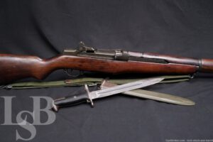 WWII Springfield M1 Garand US .30-06 British Semi Auto Rifle Bayonet C&R