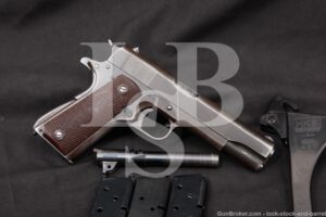 WWII U.S. Colt Model 1911-A1 M1911A1 .45 ACP Semi-Auto Pistol, MFD 1943 C&R