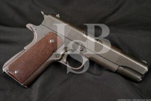 WWII US Army Colt 1911A1 1911-A1 .45 ACP Semi-Automatic Pistol, 1943 C&R