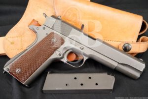 WWII US Ithaca Gun Co 1911A1 1911-A1 .45 ACP Semi-Automatic Pistol 1943 C&R