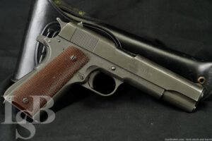 WWII US Ithaca Gun Co. 1911A1 .45 ACP Semi-Automatic Pistol, MFD 1943 C&R