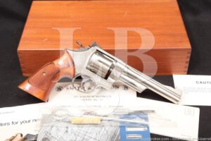 Smith & Wesson S&W Model 27-2 Nickel .357 Magnum Revolver, 1977-78 NO CA