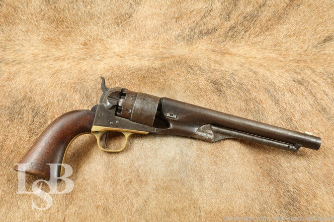 Civil War Era Colt 1860 Army Revolver .44 Cal Black Powder Mfd 1862 Antique