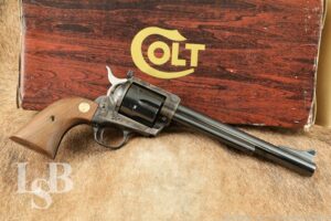 Colt New Frontier Single Action Army SAA .45 LC Revolver & Box MFD 1980