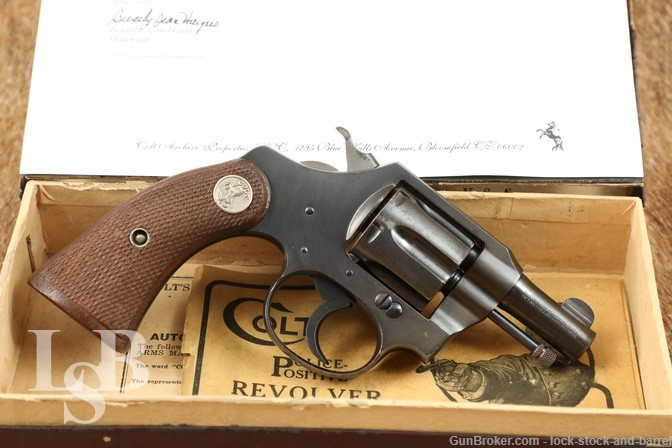 Colt Police Positive Pequeno Model .32 S&W Long 2” Revolver 1941 C&R