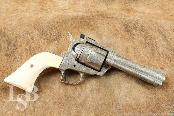 Custom Engraved Ruger Blackhawk .45 Colt 4.5” Single Action Revolver