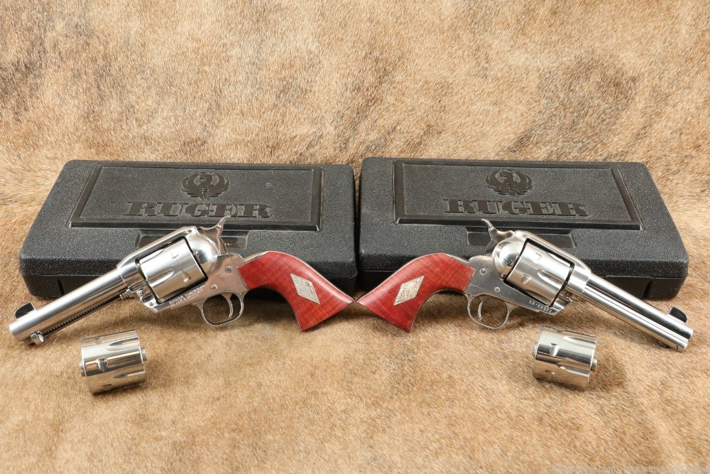 Special Custom Ruger Vaquero Pair 38-40/40 S&W Single Action Revolvers 2001