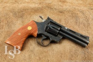 Blued Colt Python 4” Barrel .357 Magnum SA/DA Revolver, MFD 1971 C&R