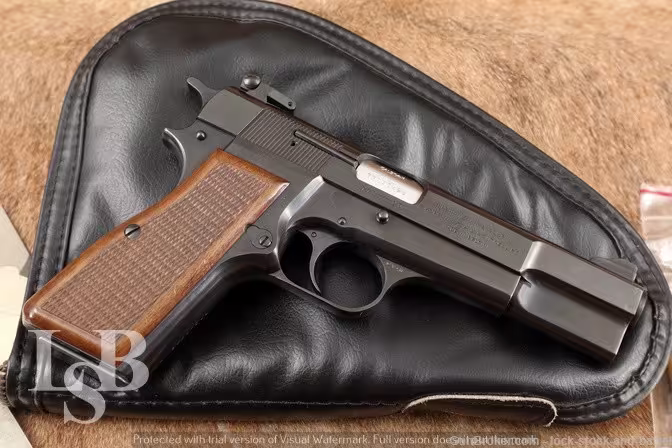 Browning Hi-Power C-Series 9mm 4.7” Semi Auto Pistol & Case, MFD 1977