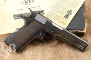 Colt ACE .22 LR 4.75” 1911 Semi-Automatic Pistol w/ Box C&R MFD 1937