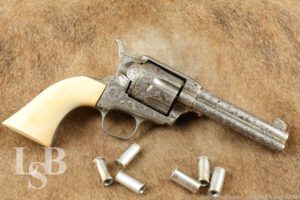 Custom Engraved Italian Repro Single Action Army SAA 45 Colt 5.5" Revolver