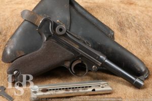 DWM P08 Luger 9mm 4” Semi Automatic Pistol & 2 Magazines MFD 1910 C&R