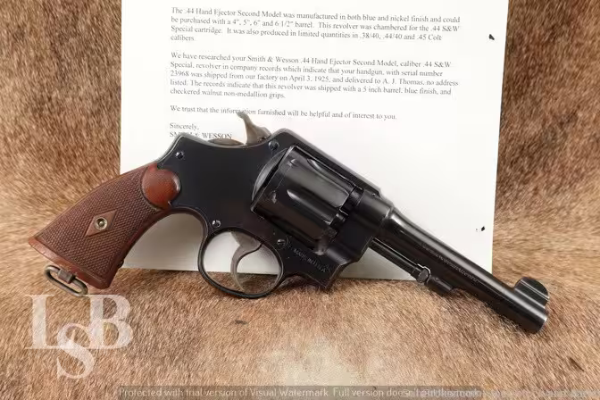 Smith & Wesson .44 Hand Ejector 2nd Model .44 Spl DA/SA Revolver, 1925 C&R