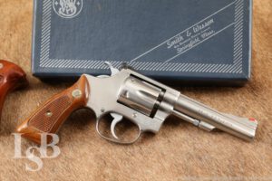 Smith & Wesson Model 63 .22 LR 4” Stainless Pinned, Original Box 1978-1979