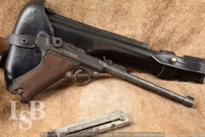 WWI German DWM Long P.08 Artillery Luger 9mm Semi-Automatic Pistol 1917 C&R