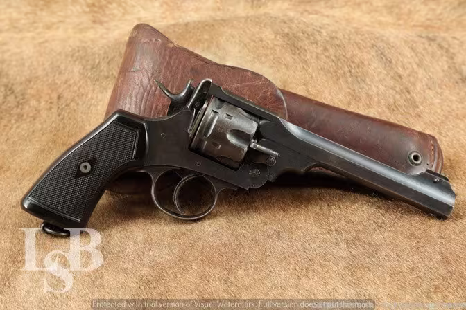 WWI Webley & Scott Mark VI .455 6″ Single/Double-Action Revolver, 1915 C&R