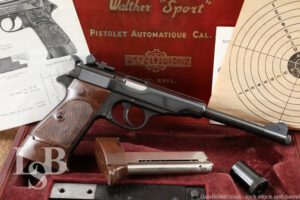 Walther PP Sport .22 LR Semi-Automatic 6” C&R w/ Case & Accessories 1959