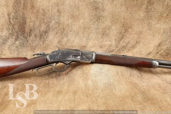 Winchester Deluxe 1873 .32-.20 Lever Action Rifle MFD 1884 Antique