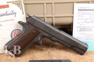 CMP Service Grade WWII Ithaca 1911A1 .45 ACP Semi-Automatic Pistol 1943 C&R