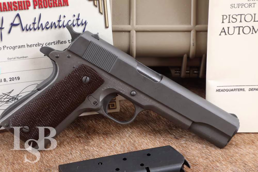 CMP Service WWII Remington Rand 1911A1 .45 ACP Semi-Auto Pistol, 1945 C&R