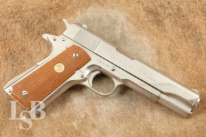 Colt Govt Model MK IV 70 .45 ACP Nickel 5" Semi-Auto Pistol