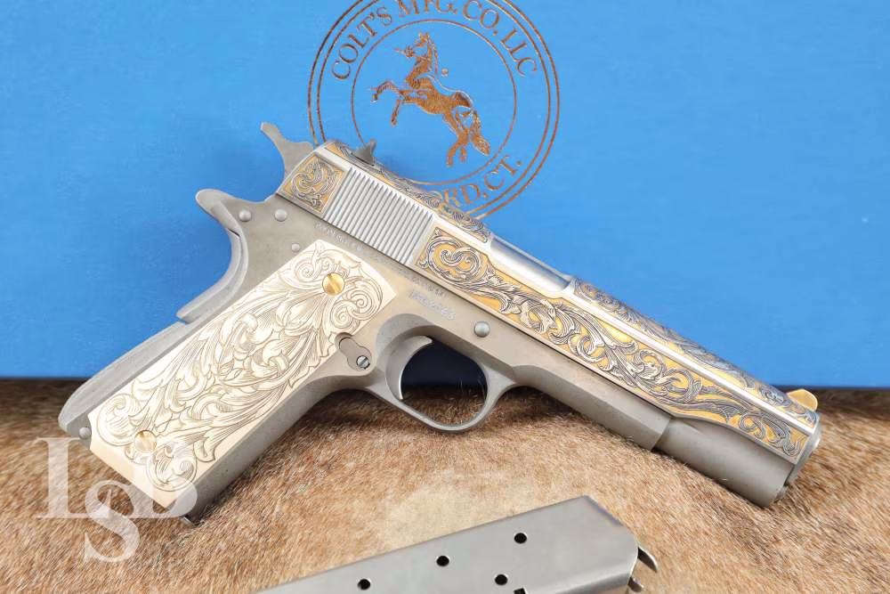 Colt Govt Series 70 Talo Riccardo Engraved .45 ACP 5" Semi Auto Pistol