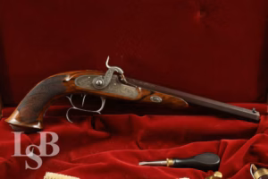 Pedersoli L326 Le Page Target Deluxe .44 Caliber Percussion Pistol & Case