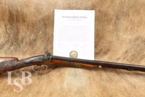 T.G. Schnaut Freehold NJ Percussion Double Barrel 14 G. 31 3/4” SxS Shotgun