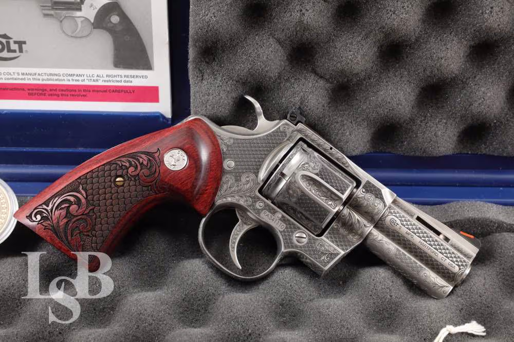 Colt Python .357 Magnum Custom Engraved Double Action Revolver by DF Arms 6