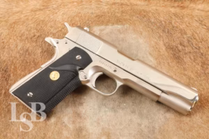 Colt Government Model MKIV Series 70 Nickel 1911 .45 ACP Pistol, 1978