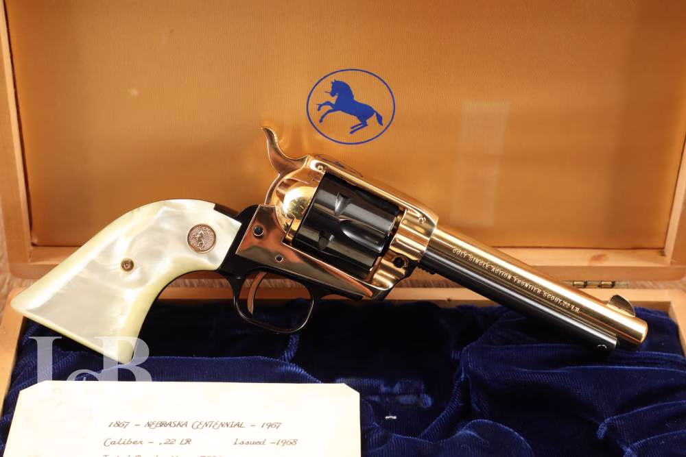 Colt Nebraska Centennial .22LR 4.75" Single Action Revolver MFD 1967 C&R
