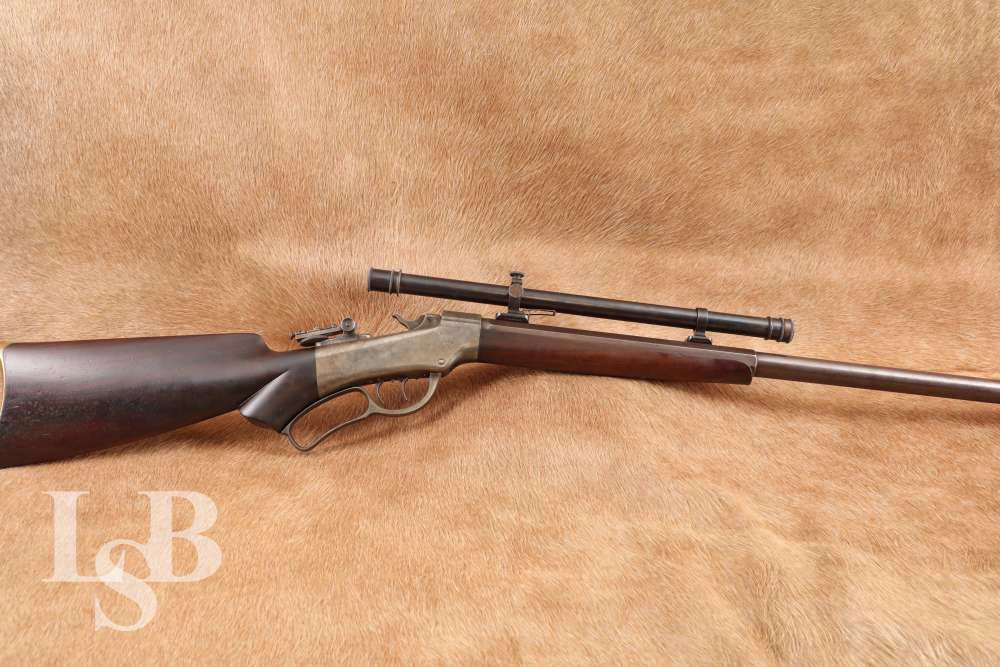Marlin Ballard 38-55 Win Falling Block Rifle & Winchester Scope Antique