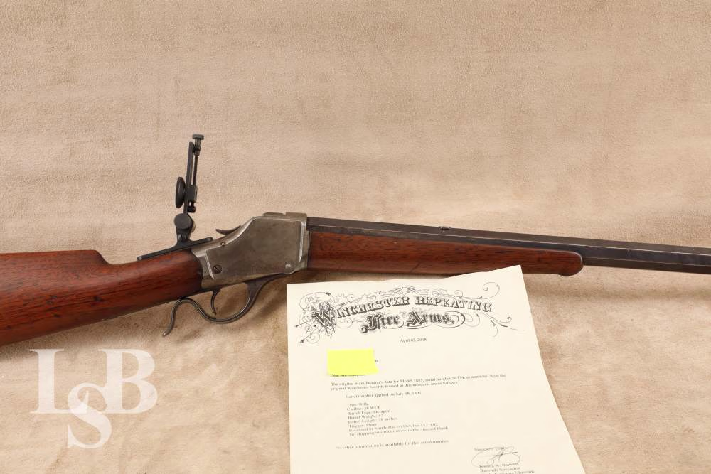 Winchester Model 1885 High Wall .38-40 28” No. 3 Octagonal MFD 1892 Antique
