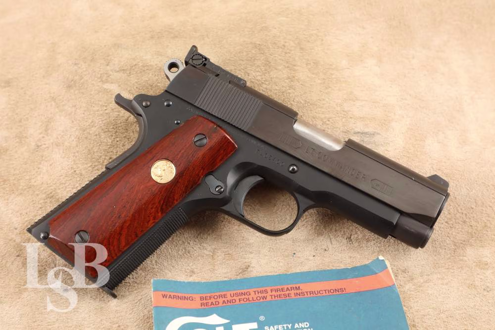 Custom Colt Lieutenant Commander LT 3.5" 1911 .45 APC Semi-Auto Pistol 1985
