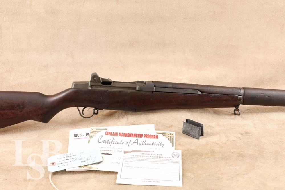 WWII Springfield CMP Service Grade M1 Garand 30-06 Semi Auto Rifle 1944 C&R
