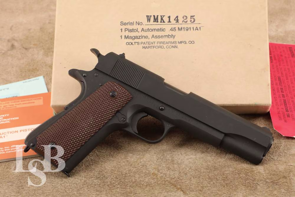 Colt M1911A1 WWII Reproduction .45 ACP 5” Semi-Automatic Pistol, 2001