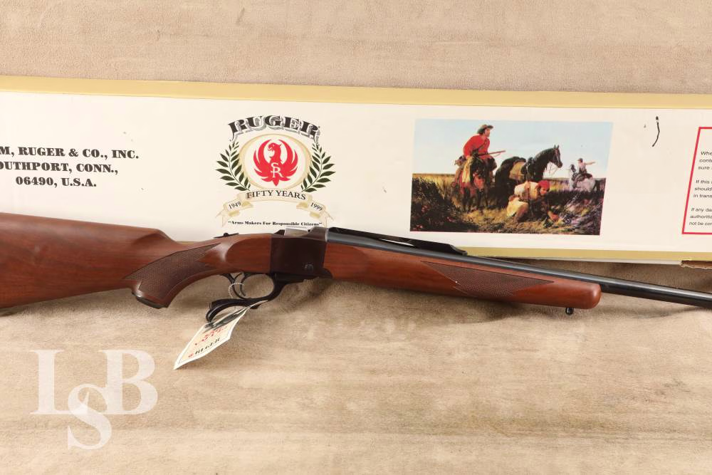 Ruger No. 1 .308 Winchester 26” Falling Block Single Shot Rifle & Box, 2002