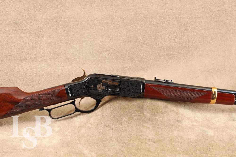Uberti 1873 Engraved John Wayne Tribute 19” Carbine .45 Colt Lever Rifle