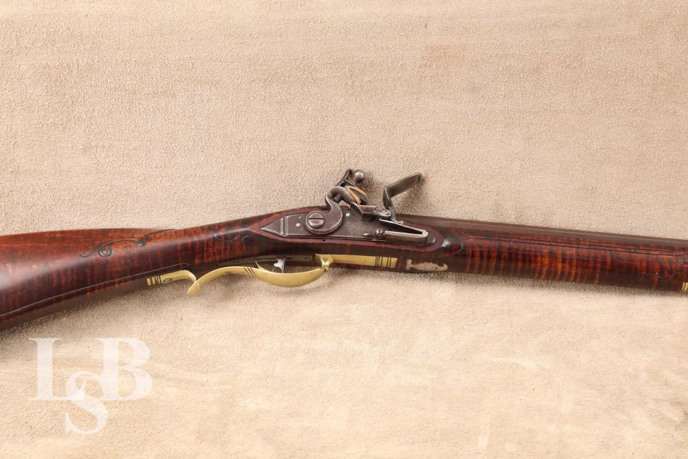 Homer Dangler Jäger Style .50 Cal 41” Flintlock Black Powder Rifle & Rod