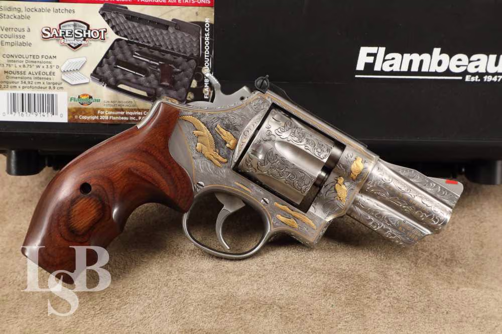 Belgian Import Engraved Smith & Wesson 624 .44 S&W Spl. 3" DA/SA Revolver