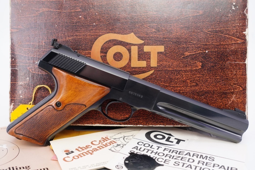 Excellent 1969 Colt Match Target Woodsman .22 LR Semi Automatic Pistol & Box