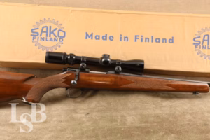 Finnish Sako L461 Vixen .222 Rem. mag 24" Bolt Action Rifle & Scope, Box