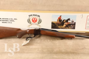 Ruger No. 1 .308 Winchester 26” Falling Block Single Shot Rifle & Box, 2002