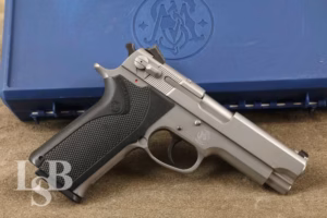 Stainless Smith & Wesson S&W Model 4566 4.25” .45ACP Semi Auto Pistol 1994
