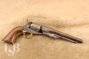 Civil War Colt 1860 Army .44 Cal 8" Black Powder Revolver MFD 1865 Antique