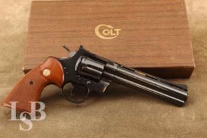Colt Python Model Blue 6" 357 Magnum Double Action Revolver & Box, 1972 C&R