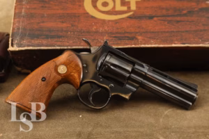 Colt Python Model Blue 4" 357 Magnum Double Action Revolver, MFD 1965 C&R